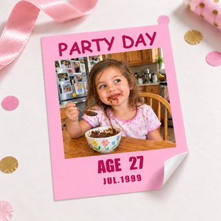 Birthday Photo Cup Stickers